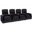 Seatcraft Apex Black Row of 4 Home Theater Seating