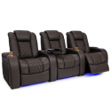 Seatcraft Diamante Brown Row of 3 Home Theater Seating
