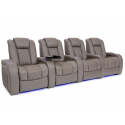 Seatcraft Diamante Gray Row of 4 Home Theater Seats