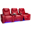 Seatcraft Equinox Red Row of 3 Home Theater Seats