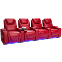 Seatcraft Equinox Red Row of 4 Home Theater Seating