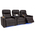 Seatcraft Monterey Brown Row of 3 Home Theater Seating