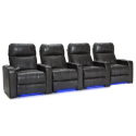 Seatcraft Monterey Gray Row of 4 Home Theater Seating