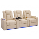 Seatcraft Serenity Cream Row of 3 Home Theater Seating