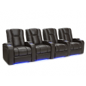 Seatcraft Serenity Brown Row of 4 Home Theater Seating