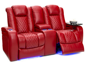 Seatcraft Anthem Loveseat Italian Leather, Power Headrests, Power Recline