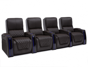 Seatcraft Apex Brown Row of 4 Home Theater Seats
