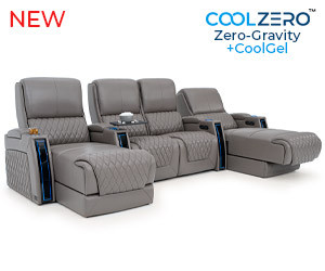 Apex Chaise CoolZeroᵀᴹ Italian Leather Home Theater Seating