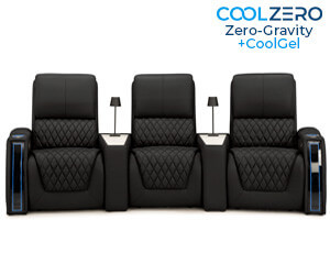 Apex CoolZeroᵀᴹ Wedge Console Italian Leather Home Theater Seats