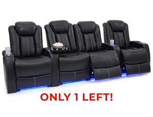 Seatcraft Delta Black Row of 4 Middle