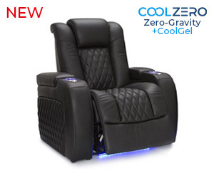 Diamante CoolZeroᵀᴹ Italian Leather Home Theater Seating Single Recliner