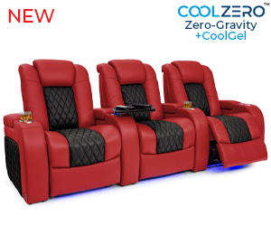 Diamante CoolZeroᵀᴹ Two-Tone Italian Leather Your Choice Home Theater Seats