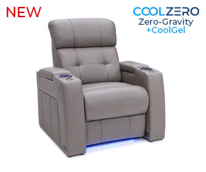 Kodiak CoolZeroᵀᴹ Italian Leather Home Theater Seating Single Recliner