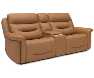 Matador Top Grain Leather Home Theater Loveseat