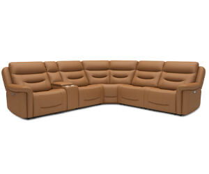 Matador Top Grain Leather Home Theater L-Sectional