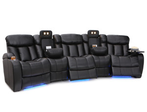 Seatcraft Niagara Italian Leather Sofa, Power or Manual Recline