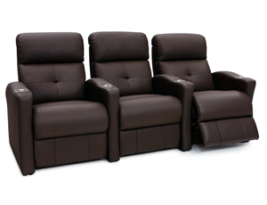 Sanctuary Italian Leather Spacesaver Home Theater Seating