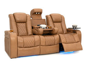 Seatcraft Anthem Sofa Italian Leather, Powered Headrest, Power Recline