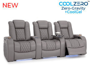 Seatcraft Diamante Gray Row of 3 Theater Seats
