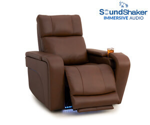 Seatcraft Vibrato SoundShaker Immersive Audio w/ Bluetooth Sync, Top Grain Home Theater Recliner
