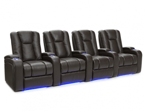 Seatcraft Serenity Brown Row of 4 Home Theater Seating