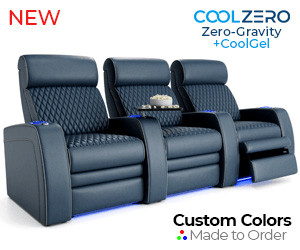 Cavallo Haven CoolZeroᵀᴹ Custom Color Italian Leather Home Theater Seating