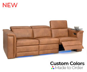 Solis FX Flip-Up Headrest Home Theater Sofa