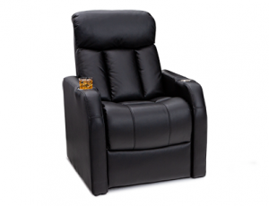 Seatcraft Squire Black Leather Gel Single Recliner
