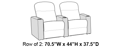 Dynasty Leather Gel Home Theater Seating
