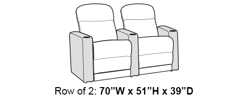 Diamante CoolZeroᵀᴹ Italian Leather BACKROW Theater Seating®