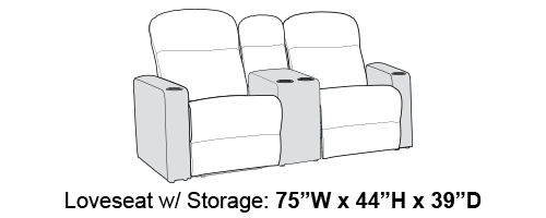 Anthem LT HeatZeroᵀᴹ Italian Leather Home Theater Loveseat