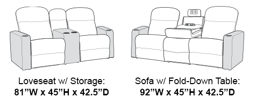Seatcraft Cavalry Big & Tall Home Theater Sofa & Loveseat
