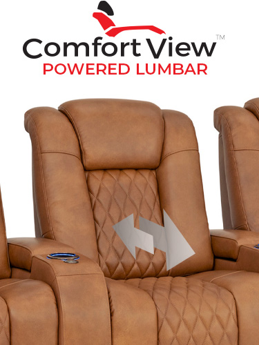 This home theater chair is Powered by SoundShaker